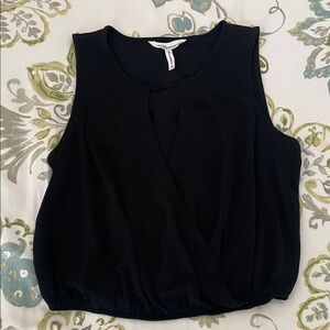 BCBG Black Sleeveless Women's Crop Top